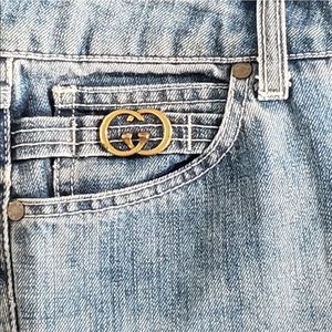 ⚘On Sale⚘Authentic Gucci Vintage Jeans Metal Logo